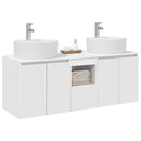 vidaXL Fürdőszobai Szekrény Szett 3 db Fehér 49,5 x 44,5 x 65 cm