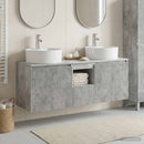 vidaXL Fürdőszobai Szekrény Szett 3 db Betonszürke 49,5 x 44,5 x 65 cm