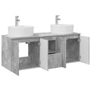 vidaXL Fürdőszobai Szekrény Szett 3 db Betonszürke 49,5 x 44,5 x 65 cm