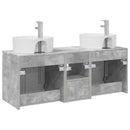 vidaXL Fürdőszobai Szekrény Szett 3 db Betonszürke 49,5 x 44,5 x 65 cm