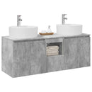 vidaXL Fürdőszobai Szekrény Szett 3 db Betonszürke 49,5 x 44,5 x 65 cm