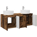 vidaXL Fürdőszobai Szekrény Szett 3 db Antik Fa 49,5 x 44,5 x 65 cm
