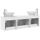 vidaXL Fürdőszobai Szekrény Szett 3 db Fehér 49,5 x 44,5 x 65 cm