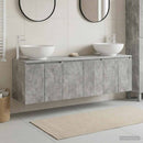 vidaXL Fürdőszobai Szekrény Szett 3 db Betonszürke 49,5 x 44,5 x 65 cm