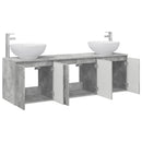 vidaXL Fürdőszobai Szekrény Szett 3 db Betonszürke 49,5 x 44,5 x 65 cm