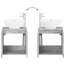 vidaXL Fürdőszobai Szekrény Szett 3 db Betonszürke 49,5 x 44,5 x 65 cm