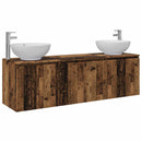 vidaXL Fürdőszobai Szekrény Szett 3 db Antik Fa 49,5 x 44,5 x 65 cm
