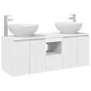 vidaXL Fürdőszobai Szekrény Szett 3 db Fehér 49,5 x 44,5 x 65 cm