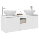 vidaXL Fürdőszobai Szekrény Szett 3 db Fehér 49,5 x 44,5 x 65 cm