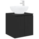 vidaXL Fürdőszobai Szekrény Szett 3 db Fekete 49,5 x 44,5 x 65 cm