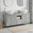 vidaXL Fürdőszobai Szekrény Szett 3 db Betonszürke 49,5 x 44,5 x 65 cm