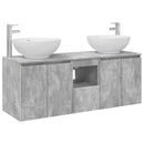 vidaXL Fürdőszobai Szekrény Szett 3 db Betonszürke 49,5 x 44,5 x 65 cm