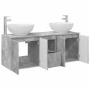vidaXL Fürdőszobai Szekrény Szett 3 db Betonszürke 49,5 x 44,5 x 65 cm