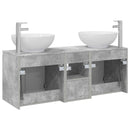 vidaXL Fürdőszobai Szekrény Szett 3 db Betonszürke 49,5 x 44,5 x 65 cm