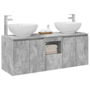 vidaXL Fürdőszobai Szekrény Szett 3 db Betonszürke 49,5 x 44,5 x 65 cm