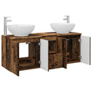 vidaXL Fürdőszobai Szekrény Szett 3 db Antik Fa 49,5 x 44,5 x 65 cm