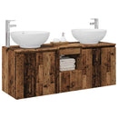 vidaXL Fürdőszobai Szekrény Szett 3 db Antik Fa 49,5 x 44,5 x 65 cm