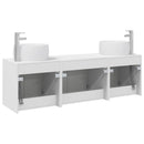 vidaXL Fürdőszobai Szekrény Szett 3 db Fehér 49,5 x 44,5 x 66 cm