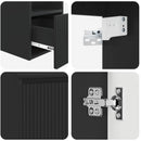 vidaXL Fürdőszobai Szekrény Szett 3 db Fekete 49,5 x 44,5 x 66 cm