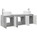 vidaXL Fürdőszobai Szekrény Szett 3 db Betonszürke 49,5 x 44,5 x 66 cm