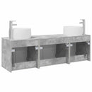 vidaXL Fürdőszobai Szekrény Szett 3 db Betonszürke 49,5 x 44,5 x 66 cm