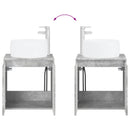 vidaXL Fürdőszobai Szekrény Szett 3 db Betonszürke 49,5 x 44,5 x 66 cm