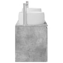 vidaXL Fürdőszobai Szekrény Szett 3 db Betonszürke 49,5 x 44,5 x 66 cm