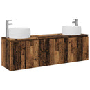 vidaXL Fürdőszobai Szekrény Szett 3 db Antik Fa 49,5 x 44,5 x 66 cm