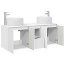 vidaXL Fürdőszobai Szekrény Szett 3 db Fehér 49,5 x 44,5 x 66 cm