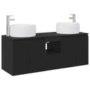 vidaXL Fürdőszobai Szekrény Szett 3 db Fekete 49,5 x 44,5 x 66 cm