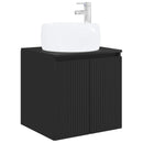 vidaXL Fürdőszobai Szekrény Szett 3 db Fekete 49,5 x 44,5 x 66 cm