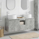 vidaXL Fürdőszobai Szekrény Szett 3 db Betonszürke 49,5 x 44,5 x 66 cm
