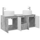 vidaXL Fürdőszobai Szekrény Szett 3 db Betonszürke 49,5 x 44,5 x 66 cm