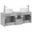 vidaXL Fürdőszobai Szekrény Szett 3 db Betonszürke 49,5 x 44,5 x 66 cm
