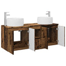 vidaXL Fürdőszobai Szekrény Szett 3 db Antik Fa 49,5 x 44,5 x 66 cm