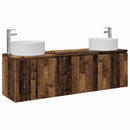 vidaXL Fürdőszobai Szekrény Szett 3 db Antik Fa 49,5 x 44,5 x 65,5 cm