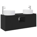 vidaXL Fürdőszobai Szekrény Szett 3 db Fekete 49,5 x 44,5 x 65,5 cm