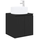 vidaXL Fürdőszobai Szekrény Szett 3 db Fekete 49,5 x 44,5 x 65,5 cm