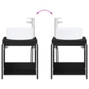 vidaXL Fürdőszobai Szekrény Szett 3 db Fekete 49,5 x 44,5 x 65,5 cm