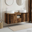 vidaXL Fürdőszobai Szekrény Szett 3 db Antik Fa 49,5 x 44,5 x 65,5 cm