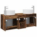 vidaXL Fürdőszobai Szekrény Szett 3 db Antik Fa 49,5 x 44,5 x 65,5 cm