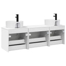 vidaXL Fürdőszobai Szekrény Szett 3 db Fehér 49 x 44,5 x 65 cm