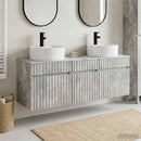 vidaXL Fürdőszobai Szekrény Szett 3 db Betonszürke 49 x 44,5 x 65 cm