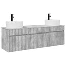 vidaXL Fürdőszobai Szekrény Szett 3 db Betonszürke 49 x 44,5 x 65 cm