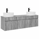 vidaXL Fürdőszobai Szekrény Szett 3 db Szürke Sonoma 49 x 44,5 x 65 cm