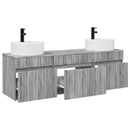 vidaXL Fürdőszobai Szekrény Szett 3 db Szürke Sonoma 49 x 44,5 x 65 cm