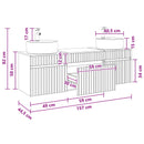 vidaXL Fürdőszobai Szekrény Szett 3 db Antik Fa 49 x 44,5 x 65 cm