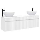 vidaXL Fürdőszobai Szekrény Szett 3 db Fehér 49 x 44,5 x 66,5 cm