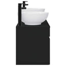 vidaXL Fürdőszobai Szekrény Szett 3 db Fekete 49 x 44,5 x 66,5 cm