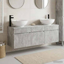 vidaXL Fürdőszobai Szekrény Szett 3 db Betonszürke 49 x 44,5 x 66,5 cm